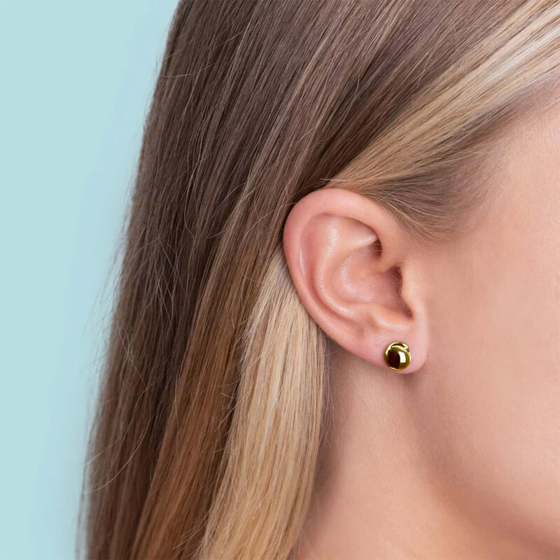 Boh Runga Kiwi Studs Gold Plate image number 1